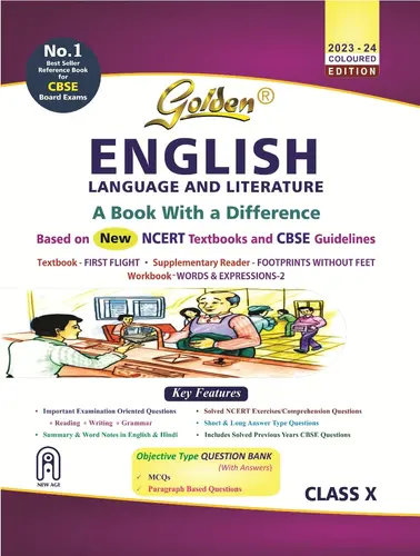 GOLDEN TOPIC WISE ENGLISH LANGUAGE AND LITERATURE CBSE CLASS 10 EXAM 2024