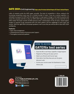 GATE 2024    Civil Engineering   Topic Wise Previous Solved Papers | 33 years