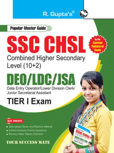 SSC  Combined Higher Secondary Level  DEO/LDC/JSA (Tier-I) Exam Guide 2023