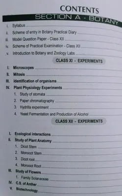 BIOLOGY PRACTICAL BOOK  +1 & +2 | LAB MANUAL | M.M .SABU 