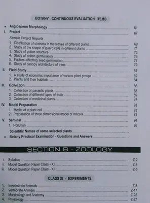 BIOLOGY PRACTICAL BOOK  +1 & +2 | LAB MANUAL | M.M .SABU 