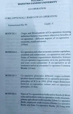 BASICS OF CO-OPERATION Semester III SAHAKARANAM ADISTHANA THATHWANGAL Malayalam Impress Publications