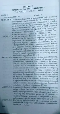 CO-OPERATIVE LEGAL SYSTEMS Semester V SAHAKARANA RANGATHE NIYAMA VYAVASTHAKAL Malayalam Impress Publications