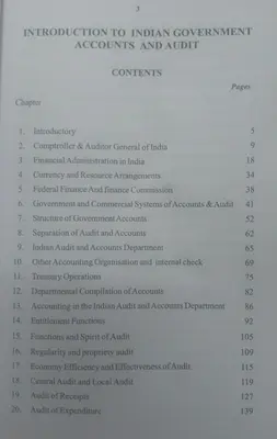 A TEXT BOOK ON INTRODUCTION TO INDIAN GOVERNMENT ACCOUNTS & AUDIT