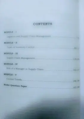 LOGISTIC AND SUPPLY CHAIN MANAGEMENT C.B.C.S BCOM SEMESTER IV MG PRAKASH PUBLICATIONS