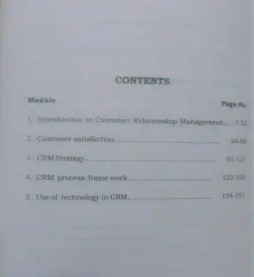 CUSTOMER RELATIONSHIP MANAGEMENT B.Com Programme CBCS Semester Ill Optional Core 1