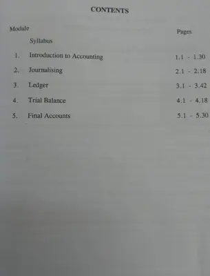 Systematic Approach to FUNDAMENTALS OF ACCOUNTING B.Com. V Semester MG University