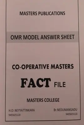 CO OPERATIVE MASTERS FACT FILE With OMR Sheet Masters Publication 