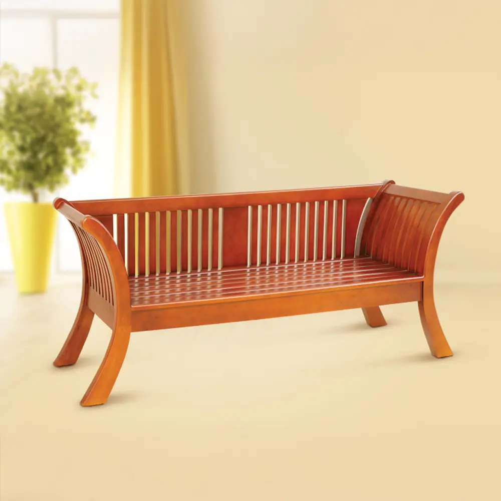 Premium Curved Wooden Bench