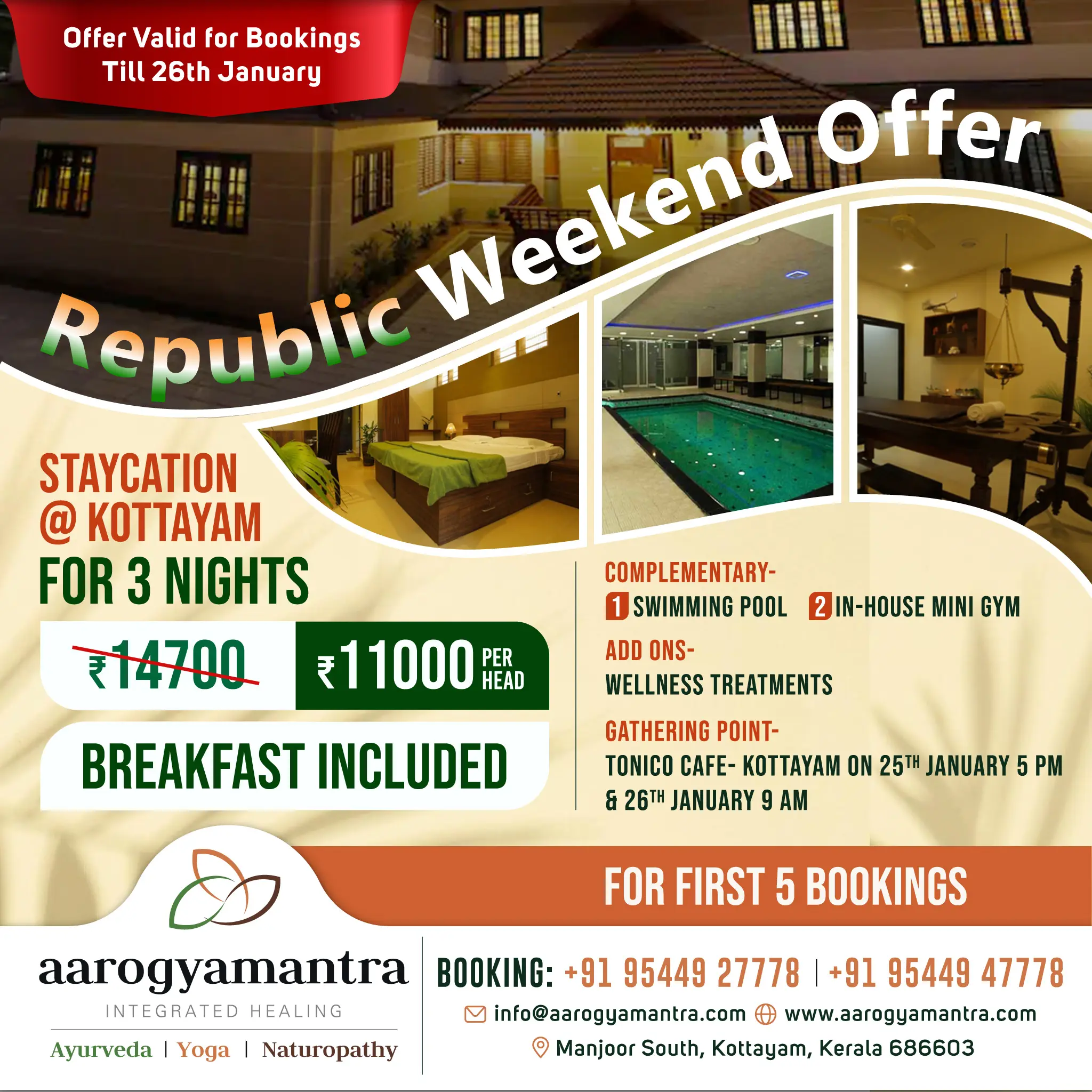 3 day staycation in Kottayam with Republic Weekend Offer . . . !