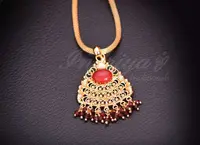Coral Red Crystal Design Locket L11