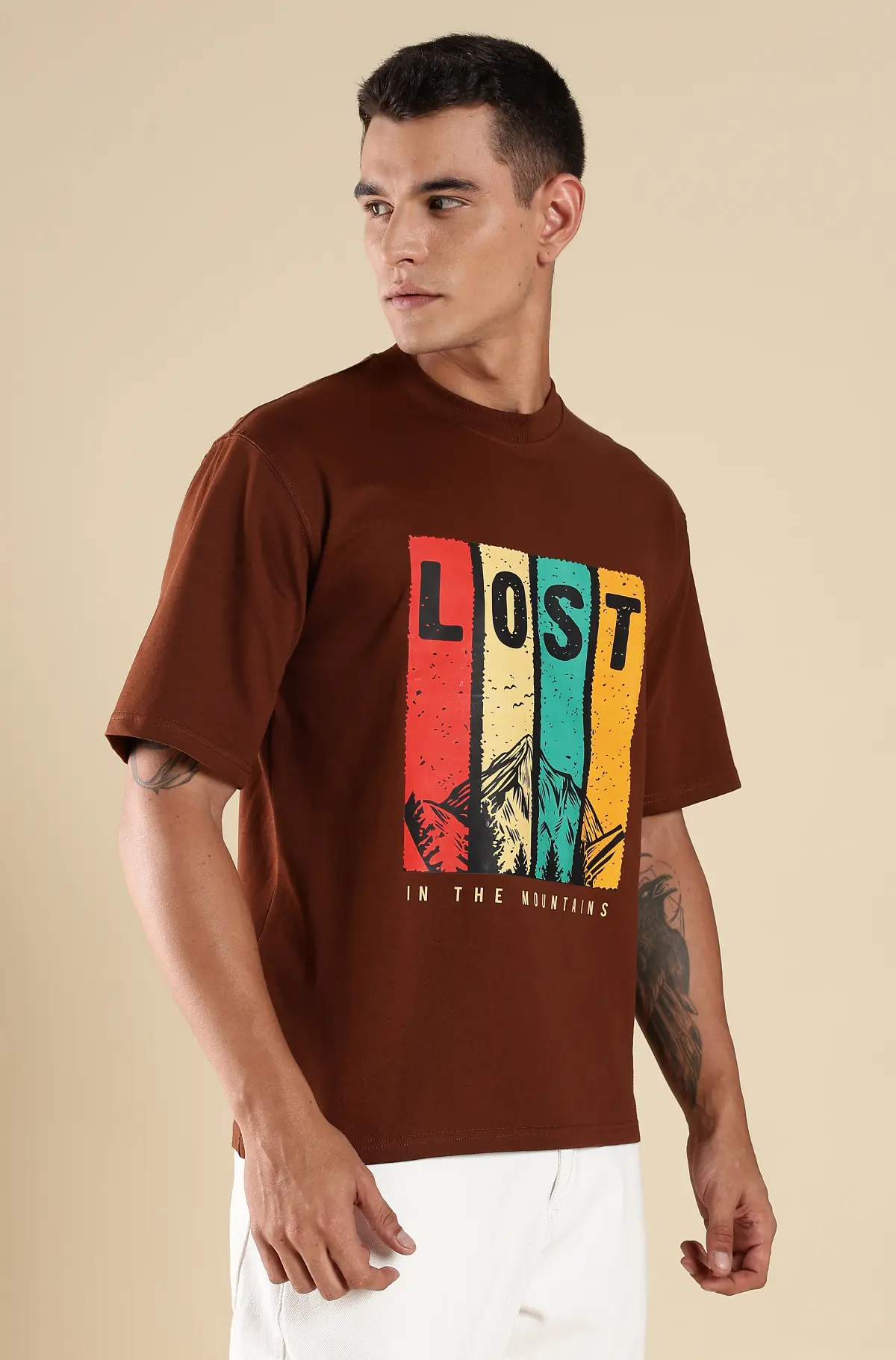 Graphic Printed Round Neck Oversized T-shirt