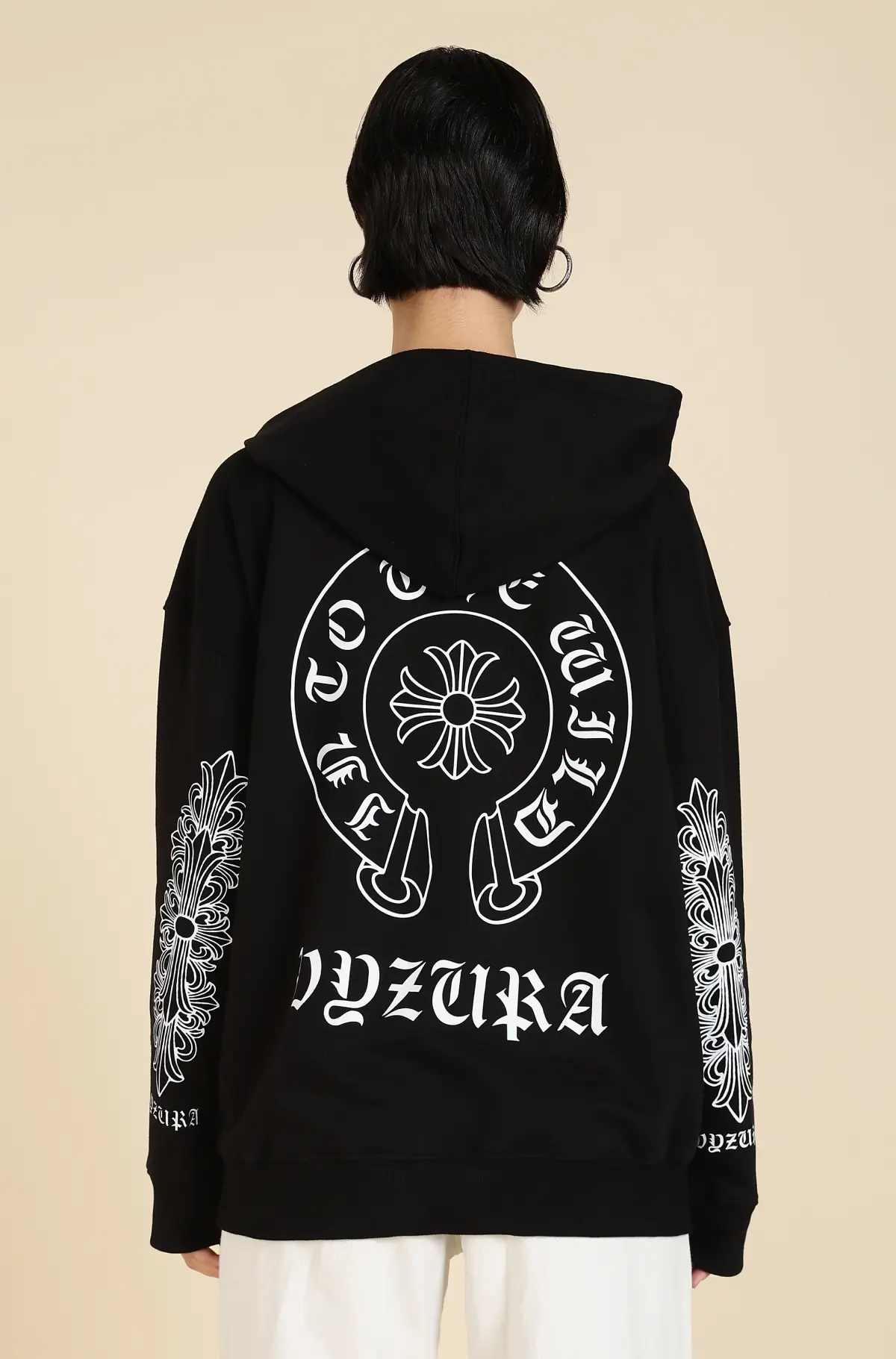 Women Typographic Print Oversized Hoodie