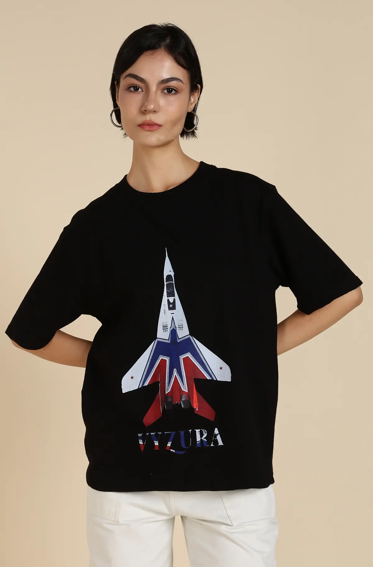 Vyzura Women Black T-Shirt