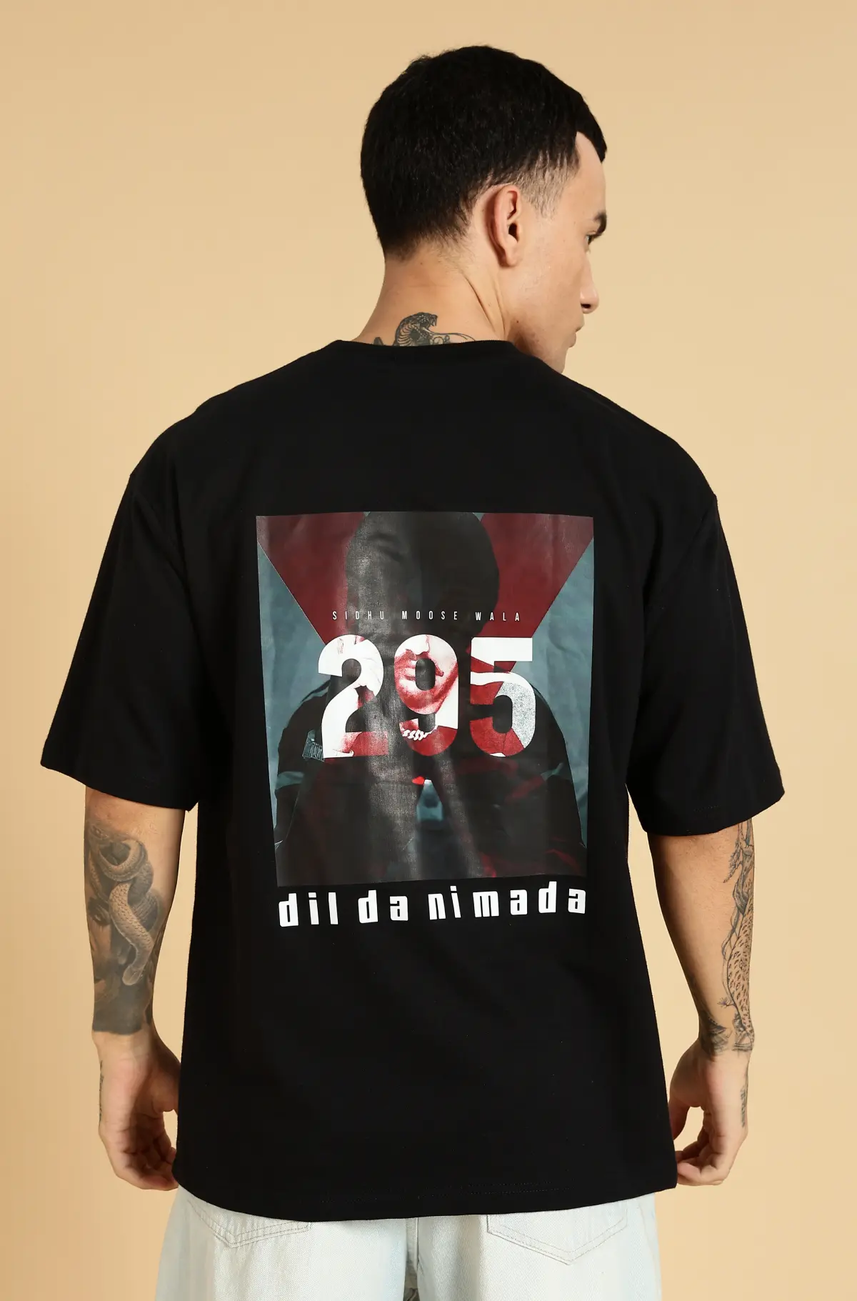 Men Typography Black T-Shirt