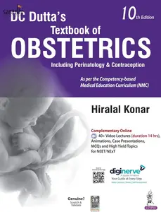DC Dutta’s Textbook of Obstetrics Including Perinatology & Contraception | Hiralal Konar | 10th Edition
