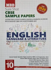 MBD Sure Shot CBSE Sample Papers Class 10 ENGLISH language & literature