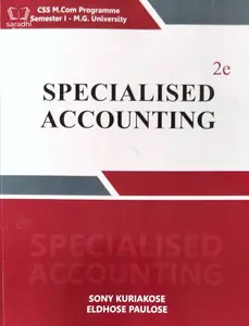 Specialised Accounting M Com Semester 1 | MG University
