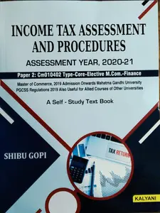 Income Tax Assessment And Procedures  Assessment Year, 2020-21  M.COM Finance Semester 4  M.g university
