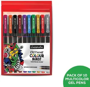 Classmate Octane Colourburst Gel Pen Gel Pen  (Pack of 10)
