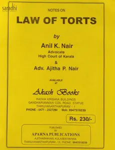 Law of Torts | Anil K Nair (Notes)