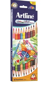 Artline Tri Art 10 Duo Colour Pencils