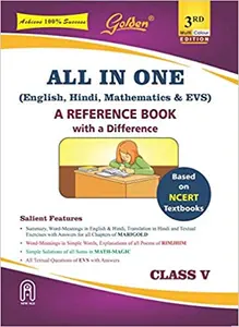 Class 5 - Golden All In One (English, Hindi, Mathematics & EVS) Guide For CBSE Students - Latest Edition