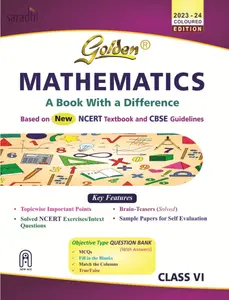 Class 6 - Golden Mathematics For CBSE Students -Latest Edition 2023-24
