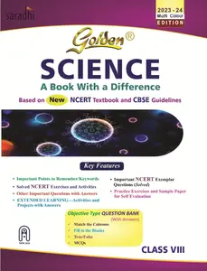 Class 8 - Golden Science Guide For CBSE Students - Latest Edition 2023-24
