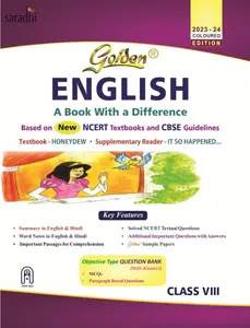Class 8 Golden English Guide For CBSE Students | Latest Edition 2023-24