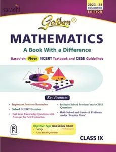 Class 9 - Golden Mathematics Guide For CBSE Students - Latest Edition 2023-24