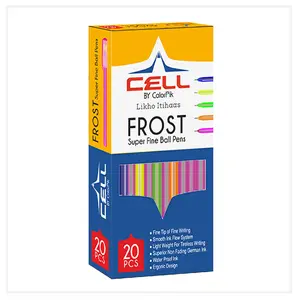 Cell Frost Ball Pen (Pack of 20 blue ink pens)