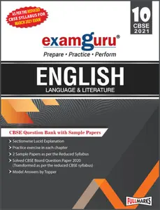 Class 10 - Full Marks Examguru - English (Language & Literature) Question Bank For CBSE Students - Latest Edition