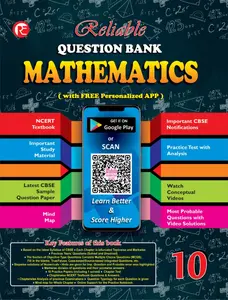 Class 10 - Reliable Mathematics (Standard & Basic) Question Bank For CBSE Students - Latest Edition
