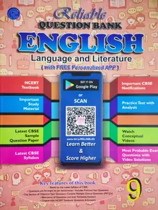 Class 9 - Reliable English Language & Literature Question Bank For CBSE Students - Latest Edition