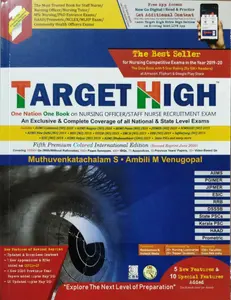 Target High - 5th premium Colored International Edition - One Nation One Book on Nursing Officer/ Staff Nurse Recruitment Exam