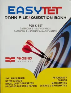 Easytet : Rank File & Question Bank For K-TET - Category 3 : Mathematics - Category  2 : Science & Mathematics 