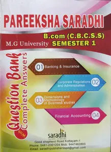 Pareeksha Saradhi  Question Bank  BCOM Semester 1  M.G University 