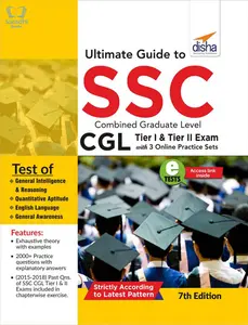 Ultimate Guide to SSC Combined Graduate Level - CGL Tier I & Tier II Exam with 3 Online Practice Sets