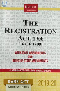 The Registration Act, 1908 - Bare Act 2019-20