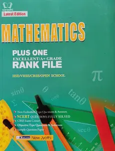Plus One - New Jyothi Mathematics Excellent/A+ Grade Rank File (HSE/VHSE/CBSE/Open School) for +1 Students - Latest Edition