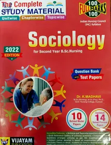 Sociology for Second Year B.Sc Nursing - Dr. K Madhavi - The Complete Study Material - INC Syllabus 2022 Edition