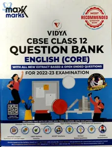 Class 12 CBSE English (Core) Maxx Marks Question Bank for 2022-23 Examination