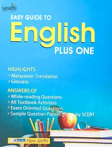 Plus One Easy Guide to English (HSE/VHSE/CBSE/Open School) for +1 Students | Latest Edition | New Jyothi