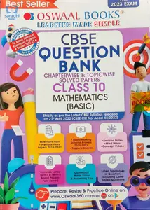 Class 10 - Oswaal Mathematics (Basic) Question Bank For CBSE Students - For 2023 Exam