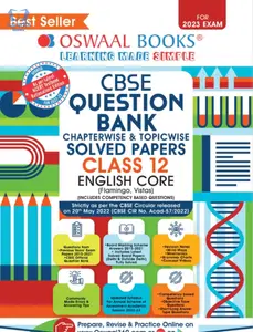 Plus Two - Oswaal English Core Chapterwise & Topicwise Question Bank For CBSE Students - For 2023 Exam