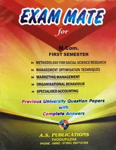 Exam Mate MCom First Semester for All Subjects - MG University