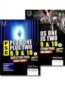 PSC Plus One Plus Two 8,9&10 Question Pool NCERT/SCERT Rank Hunter | Set of 2 Volumes | Kerala PSC | The Best Academy