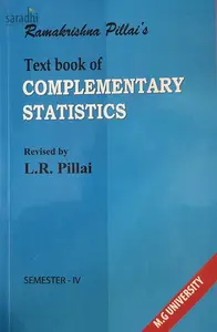 Text Book of Complementary Statistics BSc, Semester 4 | Ramakrishna Pillai | MG University