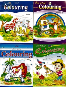 Fun Art of Colouring (Set of 4 Colouring Books)
